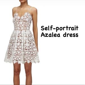 Self-Portrait white lace mini Azalea dress Sz 2